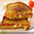 Basil Pesto and Fresh Tomato Grilled Cheese
