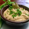 Hummus With Olives and Pepperoncini