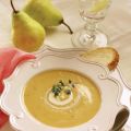 Butternut Squash Soup With Pears and Bacon