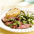 Grilled Steak with Caper-Herb Sauce
