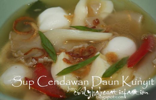 Recipe Sup Cendawan Daun Kunyit