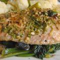 Broiled Salmon With Garlic, Mustard and Herbs