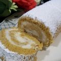 Pumpkin Cake Roll With Cream Cheese Filling