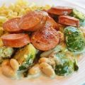 Kielbasa with Brussels Sprouts in Mustard Cream[...]