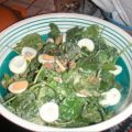 Spinach Salad with Mustard-Bacon Dressing