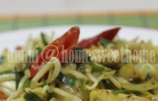 Recipe Sayur Taugeh Goreng Dengan Tempe
