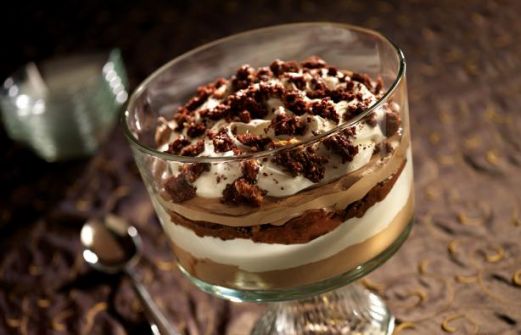 Recipe Fudge Mousse And Caramel Nut Trifle