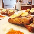 Banana Bread French Toast With Crème Fraîche