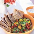 Roasted Eggplant Salad with Pita Chips and[...]