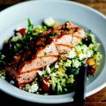 Grilled Salmon with Orzo, Feta, and Red Wine[...]