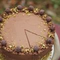 Black Truffle-Pistachio Chocolate Cake