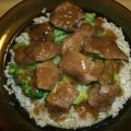 Braised Beef Tips over Rice