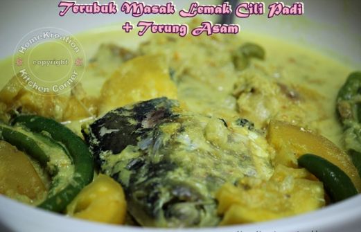 Recipe Terubuk Masin Masak Lemak Cili Padi Terung Asam