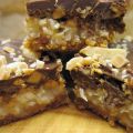 Chocolate Almond Toffee Coconut Squares Recipe