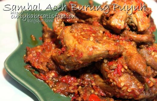 Recipe Sambal Aceh Burung Puyuh