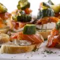 Bruschetta with Goat Cheese and Salmon
