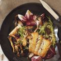 Haddock with Warm Frisee and Mushroom Salad