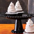 Chocolate Cupcakes with Meringue Ghosts