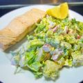 Poached Salmon with Potato and Radish Salad[...]