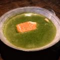 Spinach Soup with Salmon