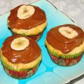 Banana Muffins With Chocolate Peanut Frosting