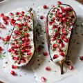 Eggplant with Buttermilk Sauce and Pomegranate