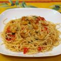 Garlic Tomato Basil Grilled Shrimp Pasta Recipe