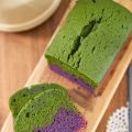 Purple sweet potato and Green tea Pound cake