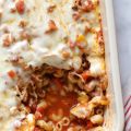 Chicken Sausage and Peppers Macaroni Casserole