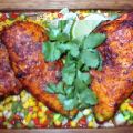 Ancho Chili Rubbed Chicken with Roasted Corn[...]
