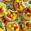 Peach and Brie Bruschetta