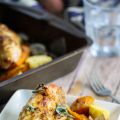 Maple Mustard Roast Chicken Tray Bake