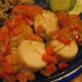 Seared Scallops with Spicy Papaya Sauce