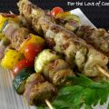 Pesto Chicken and Vegetable Kebabs