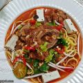 Mee Racun (Noodles in Red Lamb Soup)