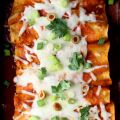 Beef Enchiladas with green olives and raisins