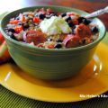 Smoky Black Bean,Chicken Sausage and Quinoa Soup