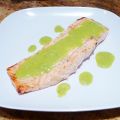Grilled Salmon with Basil Cream Sauce Recipe
