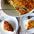 leek, ham and cheese egg bake