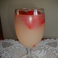 Lemonade With Strawberry Ice Cubes
