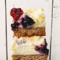 Red White and Blueberry Cheesecake Bars