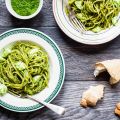 Whole Wheat Pasta with Kale Pesto