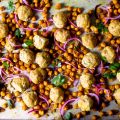 sheet pan meatballs with crispy turmeric[...]