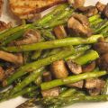 Roasted Asparagus With Mushrooms