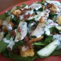 Spinach Salad With Bacon and Croutons