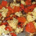 Roasted Cauliflower With Garlic & Red Peppers