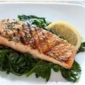 Grilled Salmon Steak with Lemon and wine Recipe
