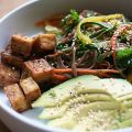 Vegetable and Soba Salad with Mapled Tofu