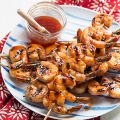 Grilled Shrimp with Honey-Ginger Barbecue Sauce