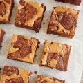 Dark and Milk Chocolate Marbled Brownies